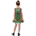 Zombie Star Monster Green Monster Kids  Cross Back Dress View2