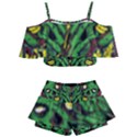 Zombie Star Monster Green Monster Kids  Off Shoulder Skirt Bikini View1