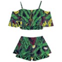 Zombie Star Monster Green Monster Kids  Off Shoulder Skirt Bikini View2