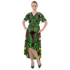 Zombie Star Monster Green Monster Front Wrap High Low Dress