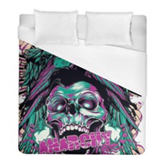 Anarchy Skull And Birds Duvet Cover (full/ Double Size) by Sarkoni