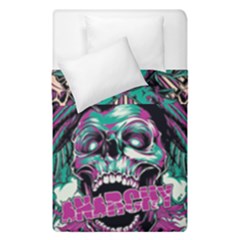 Anarchy Skull And Birds Duvet Cover Double Side (single Size) by Sarkoni