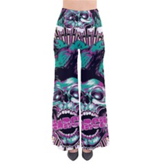 Anarchy Skull And Birds So Vintage Palazzo Pants by Sarkoni