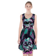 Anarchy Skull And Birds Racerback Midi Dress by Sarkoni