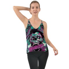 Anarchy Skull And Birds Chiffon Cami by Sarkoni