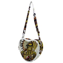 Motorcycle And Skull Cruiser Native American Heart Shoulder Bag