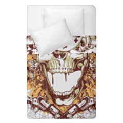 Harvest Of Fear Logo Illustration Skull Pistol Duvet Cover Double Side (single Size) by Sarkoni