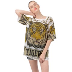 1813 River City Tigers Athletic Department Oversized Chiffon Top by Sarkoni