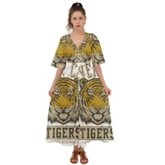 1813 River City Tigers Athletic Department Kimono Sleeve Boho Dress by Sarkoni