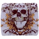 Harvest Of Fear Logo Illustration Skull Pistol Back Support Cushion View1