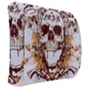 Harvest Of Fear Logo Illustration Skull Pistol Back Support Cushion View2