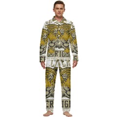 1813 River City Tigers Athletic Department Men s Long Sleeve Velvet Pocket Pajamas Set by Sarkoni