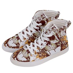 Harvest Of Fear Logo Illustration Skull Pistol Men s Hi-top Skate Sneakers by Sarkoni