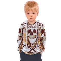 Harvest Of Fear Logo Illustration Skull Pistol Kids  Overhead Hoodie by Sarkoni