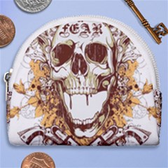 Harvest Of Fear Logo Illustration Skull Pistol Horseshoe Style Canvas Pouch by Sarkoni