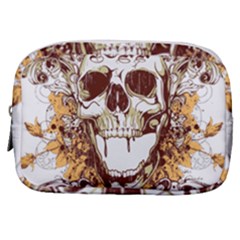 Harvest Of Fear Logo Illustration Skull Pistol Make Up Pouch (small) by Sarkoni