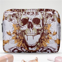 Harvest Of Fear Logo Illustration Skull Pistol Make Up Pouch (large) by Sarkoni