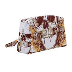 Harvest Of Fear Logo Illustration Skull Pistol Wristlet Pouch Bag (medium) by Sarkoni