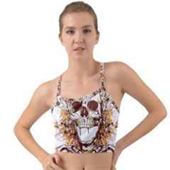 Harvest Of Fear Logo Illustration Skull Pistol Mini Tank Bikini Top by Sarkoni