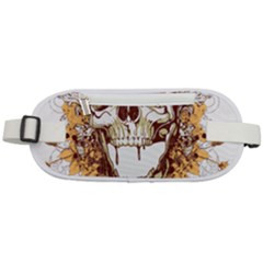 Harvest Of Fear Logo Illustration Skull Pistol Rounded Waist Pouch by Sarkoni