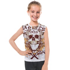 Harvest Of Fear Logo Illustration Skull Pistol Kids  Mesh Tank Top by Sarkoni