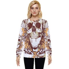 Harvest Of Fear Logo Illustration Skull Pistol Hidden Pocket Sweatshirt by Sarkoni