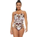 Harvest Of Fear Logo Illustration Skull Pistol Retro Full Coverage Swimsuit View1