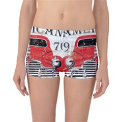 Perfect American Vintage Classic Car Signage Retro Style Boyleg Bikini Bottoms by Sarkoni