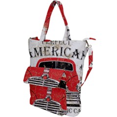 Perfect American Vintage Classic Car Signage Retro Style Shoulder Tote Bag