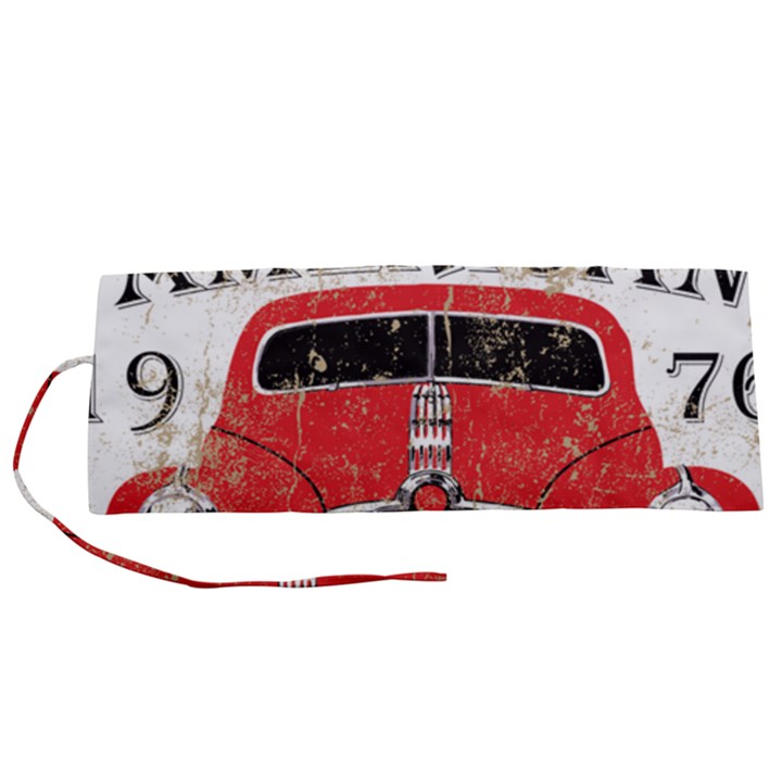 Perfect American Vintage Classic Car Signage Retro Style Roll Up Canvas Pencil Holder (S)