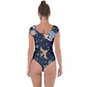 Space Theme Art Pattern Design Wallpaper Short Sleeve Leotard  View2