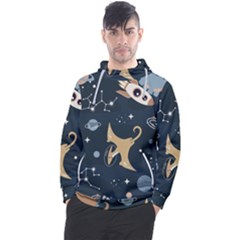 Space Theme Art Pattern Design Wallpaper Men s Pullover Hoodie by Proyonanggan