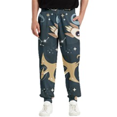 Space Theme Art Pattern Design Wallpaper Men s Elastic Waist Pants by Proyonanggan