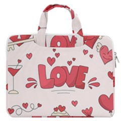 Hand Drawn Valentines Day Element Collection Macbook Pro 13  Double Pocket Laptop Bag by Bedest