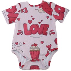 Hand Drawn Valentines Day Element Collection Baby Short Sleeve Bodysuit by Bedest