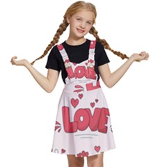 Hand Drawn Valentines Day Element Collection Kids  Apron Dress by Bedest