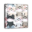 Cute Cat Couple Seamless Pattern Cartoon Mini Canvas 6  x 6  (Stretched) View1