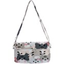 Cute Cat Couple Seamless Pattern Cartoon Removable Strap Clutch Bag View2