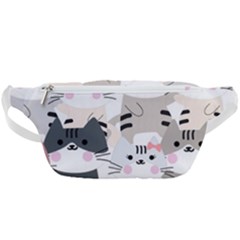 Cute Cat Couple Seamless Pattern Cartoon Waist Bag  by Bedest