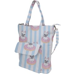 French Bulldog Dog Seamless Pattern Shoulder Tote Bag by Bedest