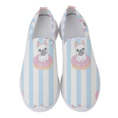 French Bulldog Dog Seamless Pattern Women s Slip On Sneakers by Bedest