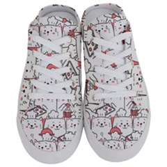 Cute Cat Chef Cooking Seamless Pattern Cartoon Half Slippers by Bedest