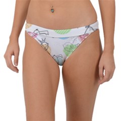 Cartoon Bird Cute Doodle Bird Band Bikini Bottoms by Bedest