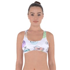 Cartoon Bird Cute Doodle Bird Got No Strings Sports Bra by Bedest