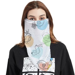 Cartoon Bird Cute Doodle Bird Face Covering Bandana (triangle) by Bedest