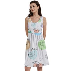 Cartoon Bird Cute Doodle Bird Classic Skater Dress by Bedest