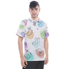 Cartoon Bird Cute Doodle Bird Men s Polo T-shirt by Bedest