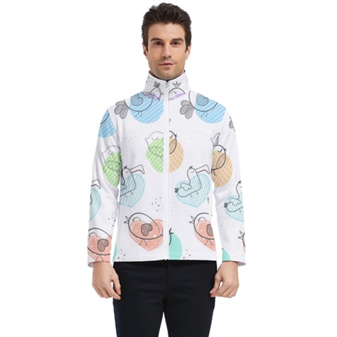 Cartoon Bird Cute Doodle Bird Men s Bomber Jacket by Bedest