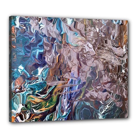 Abstract Blend V Canvas 24  X 20  (stretched) by kaleidomarblingart