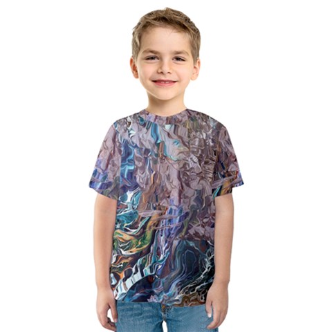 Abstract Blend V Kids  Sport Mesh T-shirt by kaleidomarblingart